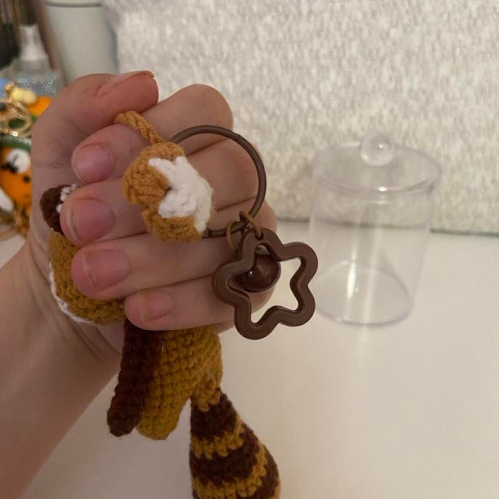 Handmade Crocheted Keychain Fox - Picture 2 of 2